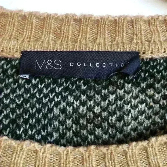 M&S Collection Animal Print Round Neck Jumper - Picture 6 of 9